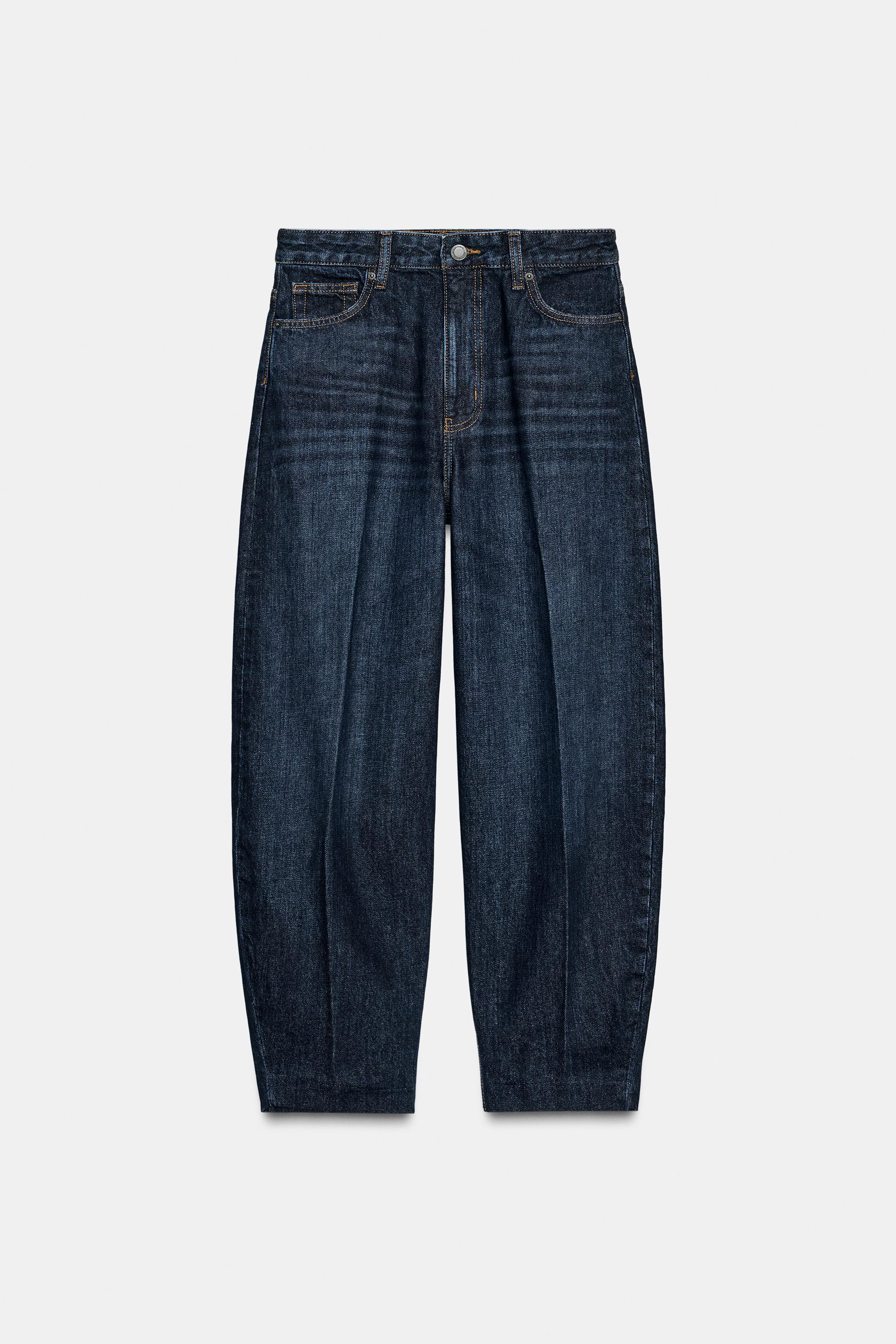 ZW COLLECTION HIGH WAIST STRIPED TAPERED JEANS